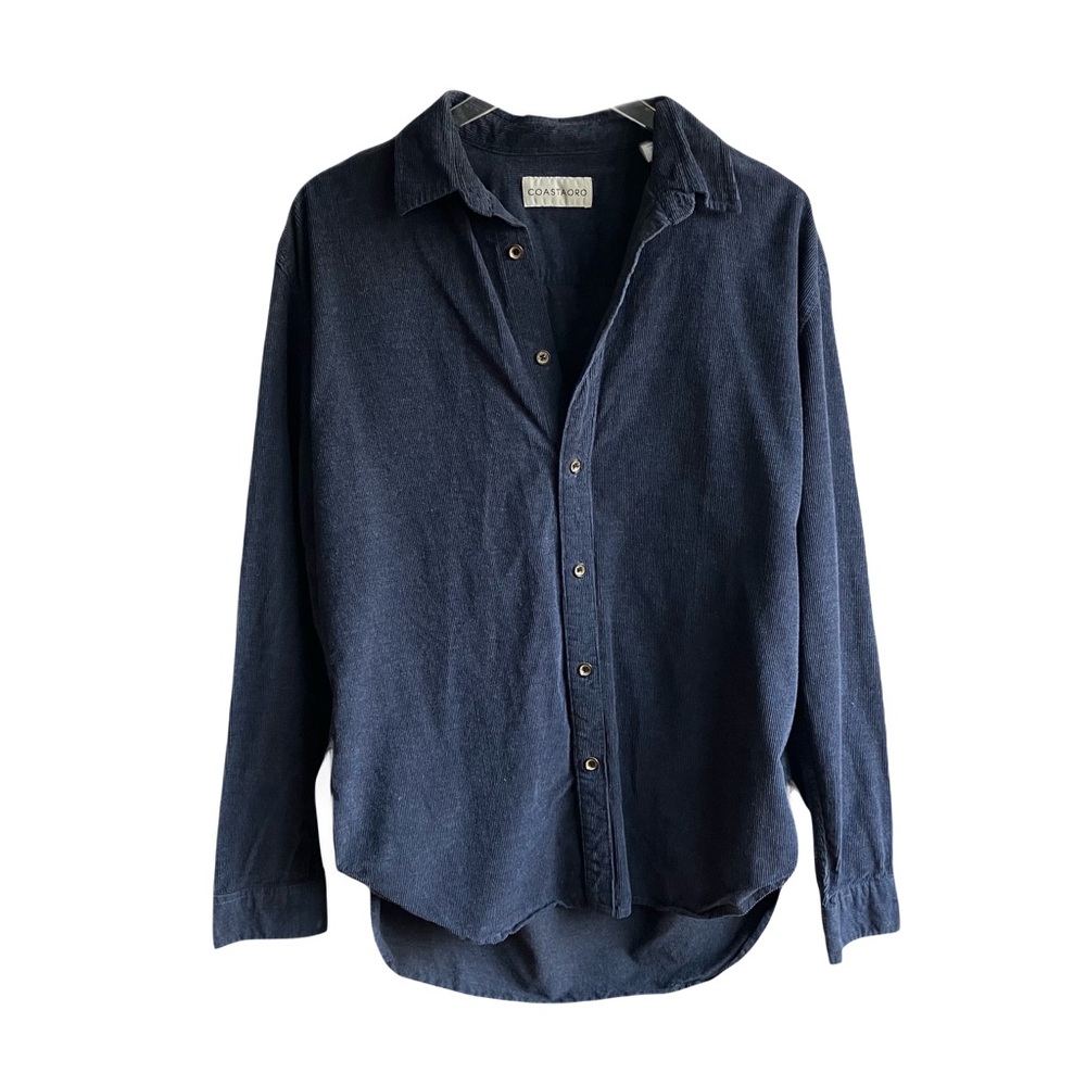 Coastaoro Shacketo Long Sleeve Shirt Jacket Size L Ink Corduroy Barn Chore Coat
